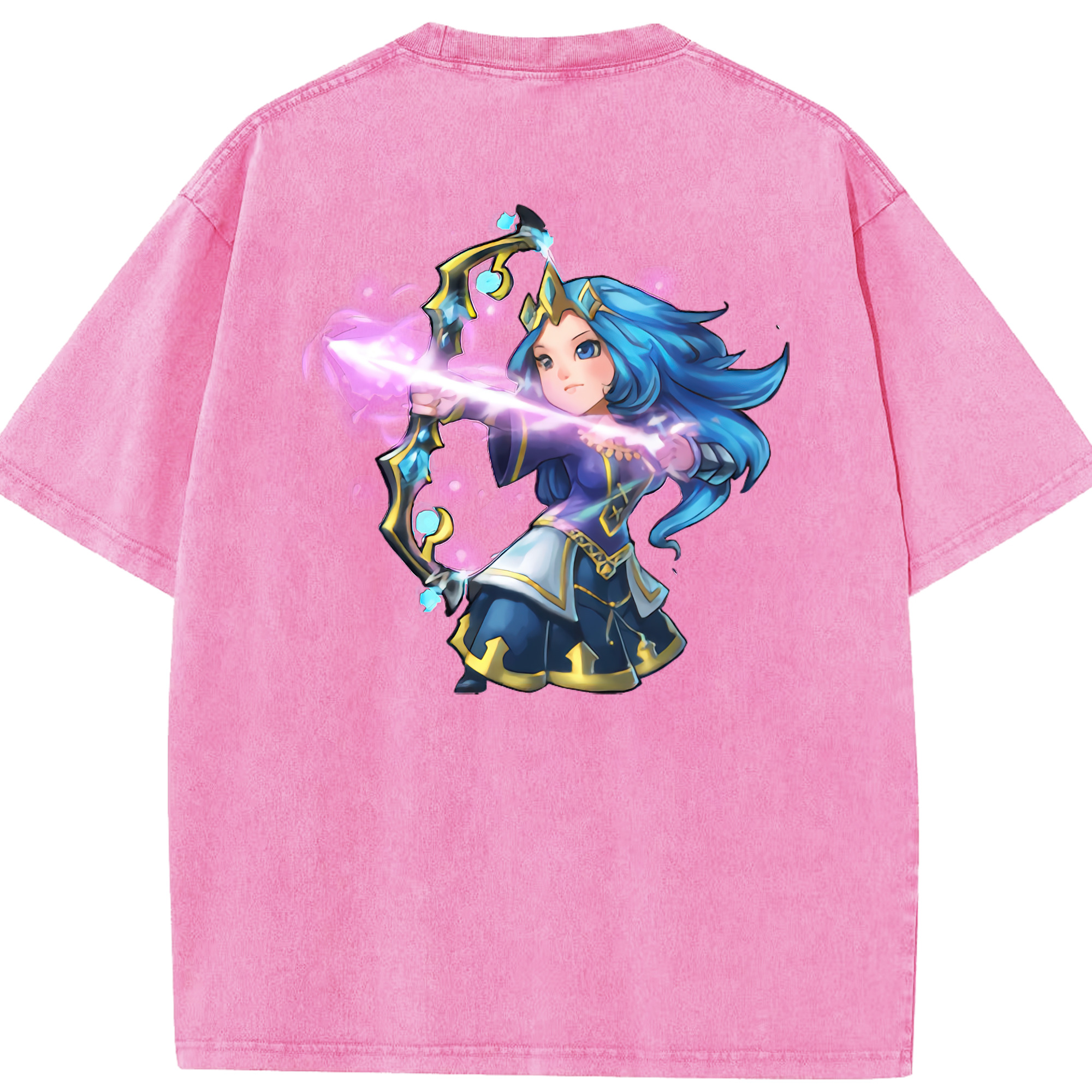 リーグ・オブ・レジェンド League of Legends LOL 綿100% ヴィンテージ風 半袖Tシャツ（背面プリント）